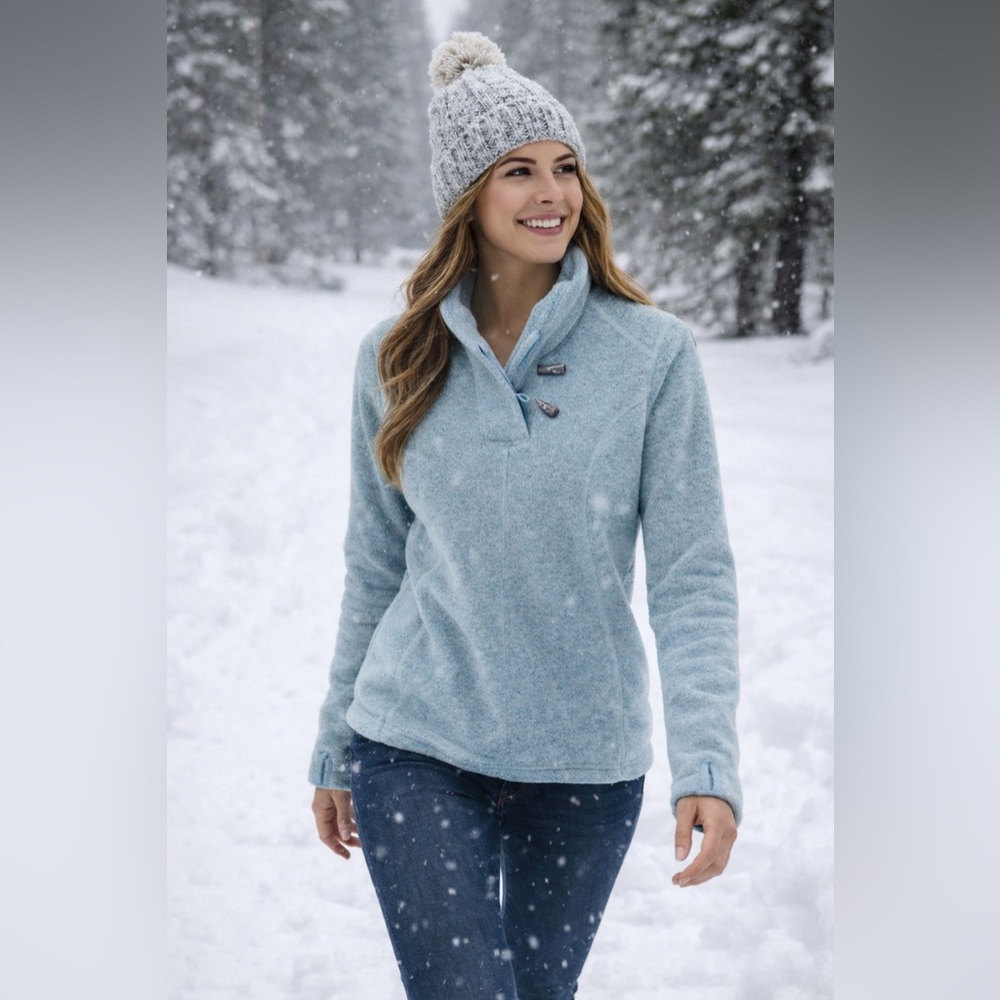 The North Face‎ Women’s Blue Vintage Fleece Jacket With Toggle Buttons. Small.